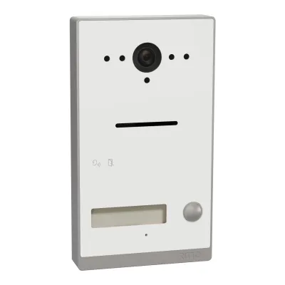 RITTO Türstation RGE2015100 | Video Sprechanlage TwinBus IP | 2-Draht | Kamera 120° | 1 Klingel | IP55 | Silber
