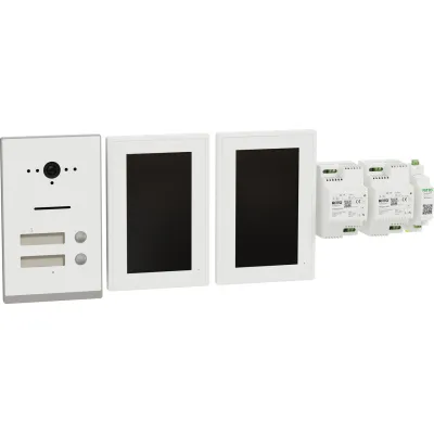 RITTO Video Türsprechanlage Zweifamilienhaus-Set RGE2094270 | TwinBus IP | 2x 7 Zoll Touch | Unterputz | weiß