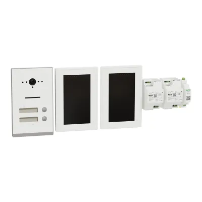RITTO Video Türsprechanlage Zweifamilienhaus-Set RGE2094270 | TwinBus IP | 2x 7 Zoll Touch | Unterputz | weiß