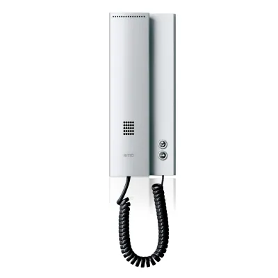 Ritto Wohntelefon TwinBus 1763020 | Aufputz | Bus-System | Rufunterscheidung | 5 Ruftöne | 4-stufig Lautstärke | Silber