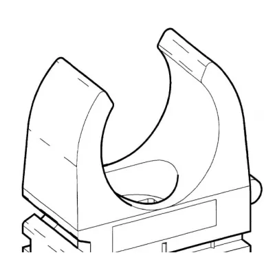Don Quichotte Rohrschelle OPDZ 20-21 | M20 6mm Langloch | für Stahlpanzerrohr & Isolierrohr | anreihbar | silikonfrei