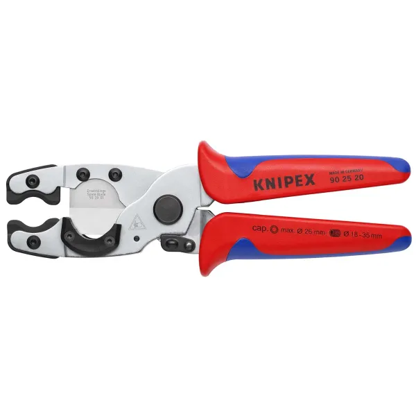 KNIPEX Rohrschneider 90 25 20 | Für Verbundrohre Ø12-25 mm & Wellrohre Ø18-35 mm | 210 mm | Wechselmesser