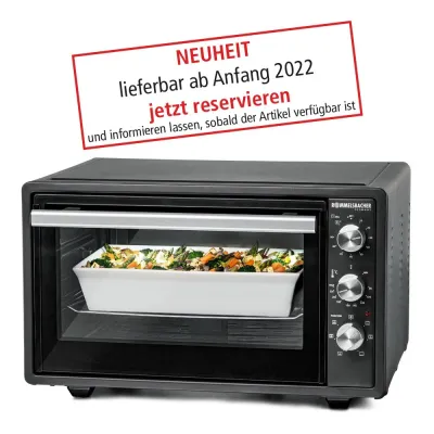 Rommelsbacher Kleinbackofen BG 1620 | 37 Liter | Umluft & Grill | Drehspieß | 1650 Watt | 3 Einschubebenen | Anthrazit