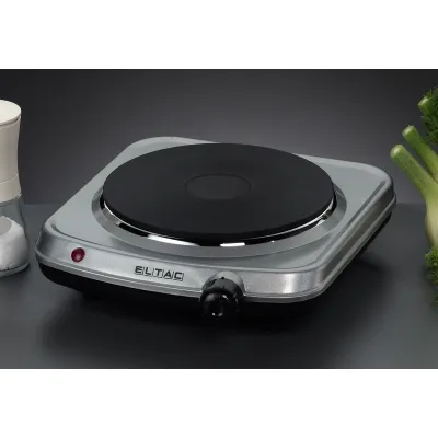 Rommelsbacher Einzelkochplatte EK 18 | 1500W | Ø18 cm | stufenlos regelbar | Überhitzungsschutz | Silbermetallic