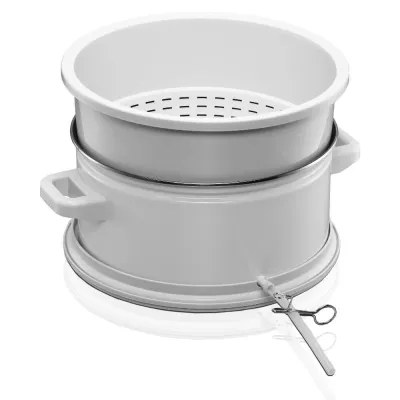 Rommelsbacher Entsafteraufsatz EA 1803 | passend für Einkochautomaten | Fruchtkorb 15L | weiß