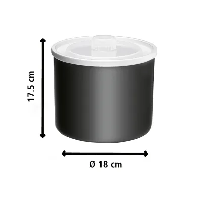 Rommelsbacher Eismaschine IM 12 Kurt | 4-in-1 Eiscreme Maker | 1,5l Behälter | Timer | Edelstahl/Schwarz