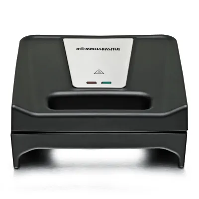 Rommelsbacher Sandwichmaker SWG 700 | 3-in-1 Toast & Grill | 700 Watt | Wechselplatten | Antihaft | Schwarz/Edelstahl