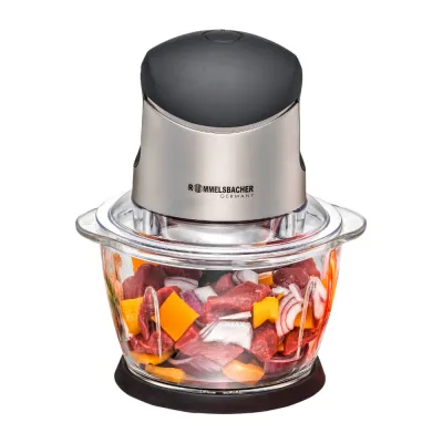 Rommelsbacher Zerkleinerer MZ 400 | 400W | 1L Glasbehälter | Edelstahlmesser | spülmaschinengeeignet