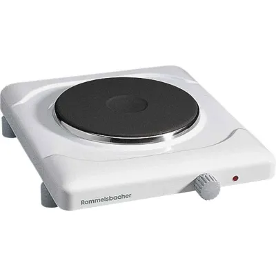 Rommelsbacher Einzelkochplatte THL 1097 | 1000W | Gussheizplatte 14,5 cm | stufenlos regelbar | weiß
