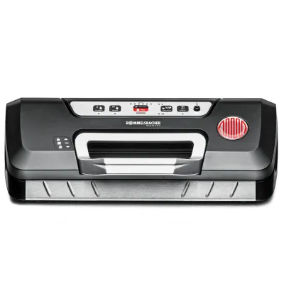 Rommelsbacher Vakuumierer VAC 285 | 30 cm | Einhand-Bedienung | 9 l/min | 2 Versiegelungszeiten | schwarz/silber