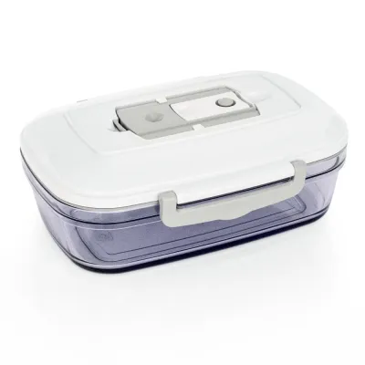 Rommelsbacher Vakuumierbehälter VCC 100 | Frischhaltedose 1L | Mikrowellen- & Gefriergeeignet | Deckel mit Datumsanzeige