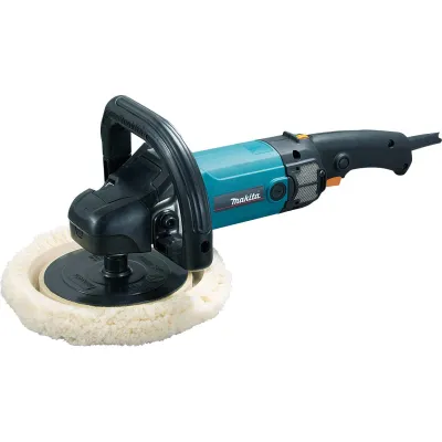 Makita Rotationsschleifer 9237CB 180 mm | 1200 W | variable Drehzahl | M14 Aufnahme | für Lack, Holz, Metall | schwarz