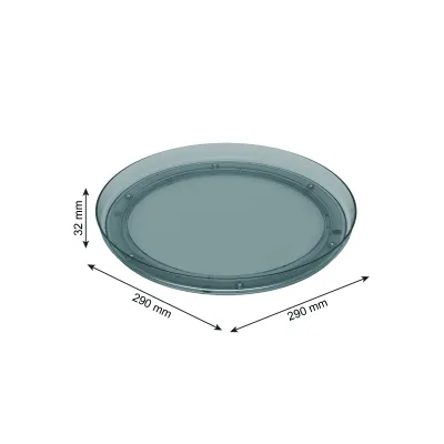 ROTHO Drehteller LISKAMM Ø29cm | 360° drehbar | transparente Aufbewahrung | recyceltes PET | Küchen-Organizer