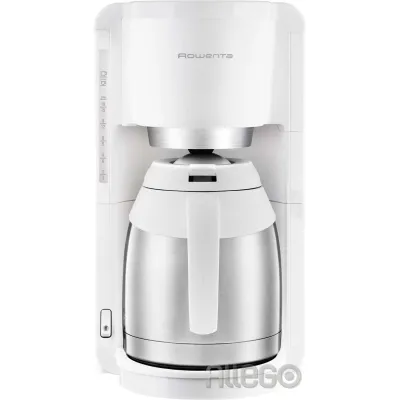 Rowenta Filterkaffeemaschine CT3811 | Thermo 1,25l Isolierkanne | 10 Tassen | Edelstahl/Weiß | Abschaltautomatik