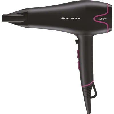 Rowenta Haartrockner CV5713 Motion Dry | 2200 Watt | 3 Temperaturstufen | Kaltluftstufe | Stylingdüse | schwarz/pink