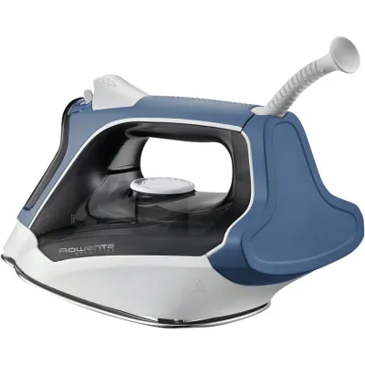 Rowenta Dampfbügeleisen DX1531 Effective 2 | 2200 Watt | Edelstahlsohle | Vertikaldampf | Anti-Kalk | 250 ml | Blau/Weiß