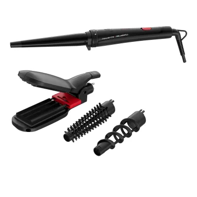 Rowenta x Karl Lagerfeld Multi-Styler CF422L | 9-in-1 Haarstyler | Glätten Crimpen Lockenbürste | Keramik | 48W
