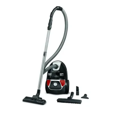 Rowenta Staubsauger RO3955 Compact Power | HEPA Filter | 900W | 3L Beutel | Teppich & Hartboden | schwarz