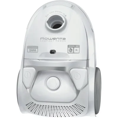 Rowenta Bodenstaubsauger RO3927EA Compact Power | 750 Watt | Beutel | 3l Staubbeutelvolumen | 8,8m Aktionsradius | Weiß