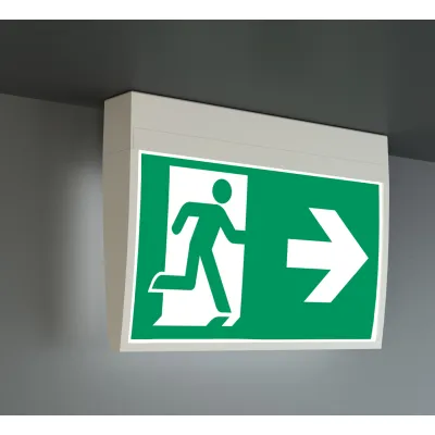 RP-Technik Sicherheitsleuchte KMU413SC | LED Notbeleuchtung 4,6W 190lm | 3h Betriebsdauer | IP43 | Kunststoff | Weiß