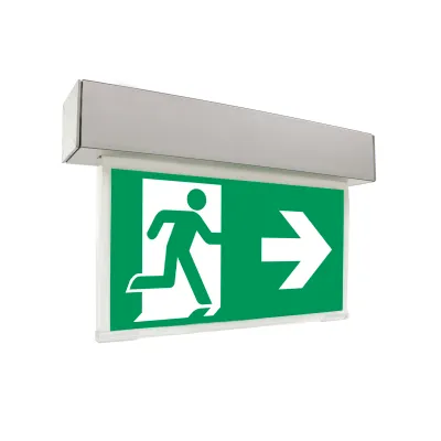 RP-Technik LED Rettungszeichenleuchte ASMU413WL | Notleuchte 5,3W 190lm 3h | Aluminium | IP40 | 230V | silber