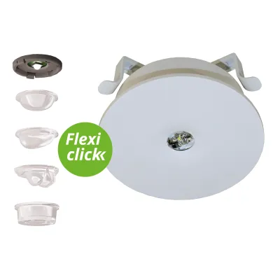 RP TECHNIK LED-Sicherheitsleuchte ILEL423SC | Einbau | 3W | 130lm | IP20 | Linsensystem | Selbsttest | 230V