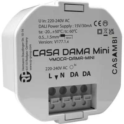 RP-Technik LED-Steuergerät YMOCA-DAMA-MINI DALI | Casambi kompatibel | Unterputzmodul | IP20 | 220–240V | 50x48x21,6mm