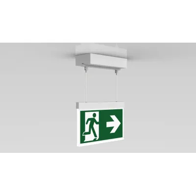 RP-Technik Rettungszeichenleuchte 1h, Wireless, ws AXDC401WL