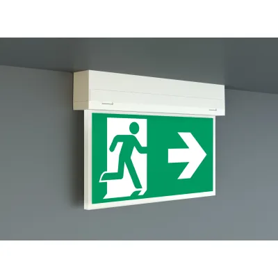 RP Technik Rettungszeichenleuchte KSU019ML | LED Notbeleuchtung | 230V | IP54 | 22m Erkennungsweite | weiß