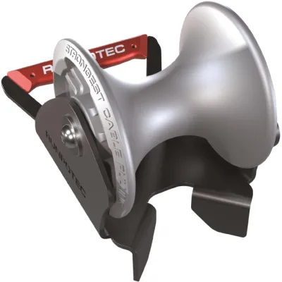 RUNPOTEC Kabelumlenkrolle Schacht Innenkante 10156 | Umlenkrolle für Seilzug | Ø130mm | Aluminium | 4500kg