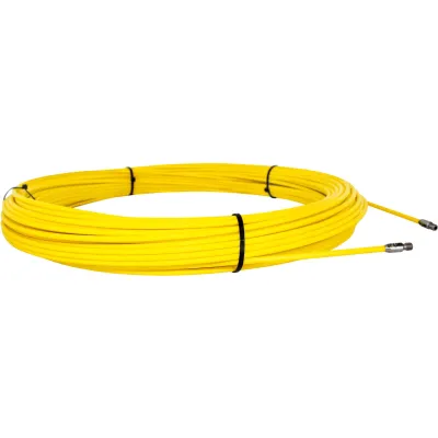 RUNPOTEC Ersatz-Glasfaserstab 20314 | Kabeleinziehsystem | Ø4,5mm | 60m | RTG-Gewinde 6mm | Bruchlast 1300kg | Endhülsen