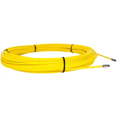 RUNPOTEC Ersatz-Glasfaserstab 20314 | Kabeleinziehsystem | Ø4,5mm | 60m | RTG-Gewinde 6mm | Bruchlast 1300kg | Endhülsen