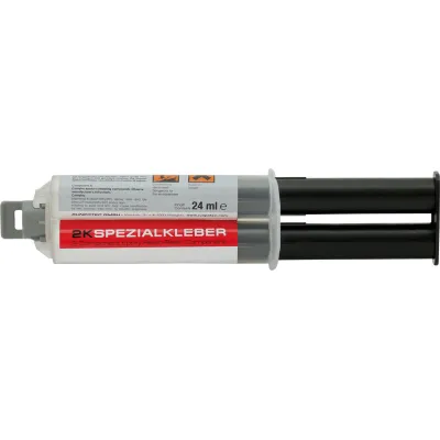 Runpotec 2K-Spezialkleber 30067 | Kleber für Glasfaserstäbe 4,5–15 mm | transparent | 24 ml | wasserfest | Kartusche