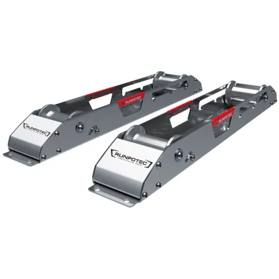 RUNPOTEC Kabeltrommelabroller AS900 10142 | Abrollschiene 2er Set | 1700 kg Tragfähigkeit | 450-2000 mm | Aluminium