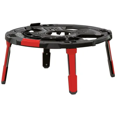 Runpotec Adapterplatte XB 500 APF Füße 20957 | Zubehör Kabelabroller XB 500 | 4 klappbare Standfüße | 80kg | Kunststoff