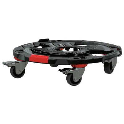 RUNPOTEC Adapterplatte Roller XB 500 | Zubehör Kabelabroller | Lenkrollen mit Feststeller | 80kg Traglast | Kunststoff