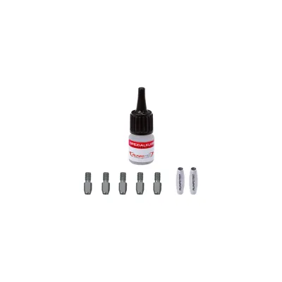 RUNPOTEC Reparatur-Set 20951 | GF3 SLIM Glasfaserstab Ø 3 mm | 8-teilig | Edelstahl | Spezialkleber für Kabeleinzieher