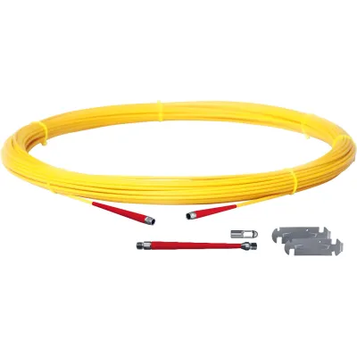 RUNPOTEC Ersatz-Glasfaserstab GF3 20817 | Kabeleinziehband 30m | Ø 3 mm | Knickschutz | Zugöse 7 mm | Bruchlast 130 kg