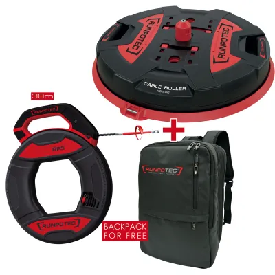 RUNPOTEC Kabelabroller + Kabeleinziehband XB500-Runpo 5-Ruckasack Aktion