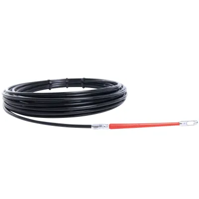Runpotec Kabeleinziehsystem RUNPO 1 30030 | Kunststoffband 20m | Ø 4 mm | Ösenkopf M5 | Bruchlast 170 kg | schwarz