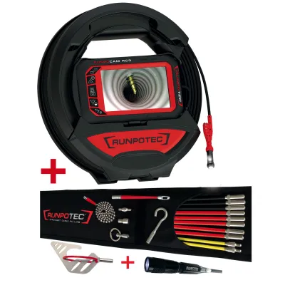 RUNPOTEC Inspektionskamera RC3 11149 | Full-HD | WLAN | Doppelkamera | 15m flexibel | RUNPOSTICKS Comfort | IP67 | Akku