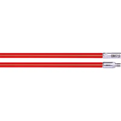 RUNPOTEC Kabeleinziehhilfe 10045 RunpoSticks | 2x1m | Basalt-Technologie | Rot (hart) | Ø 7,5mm | Edelstahlverbindung