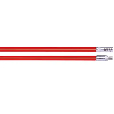 RUNPOTEC Kabeleinziehhilfe 10045 RunpoSticks | 2x1m | Basalt-Technologie | Rot (hart) | Ø 7,5mm | Edelstahlverbindung