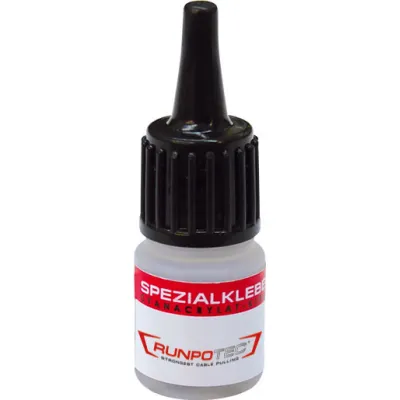Runpotec Spezialkleber 3g 30050 | Glasfaserstab Reparaturkleber | für 3mm, 4,5mm, 6mm | hochergiebig | schnelltrocknend