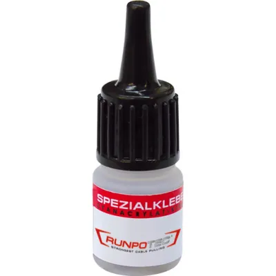 Runpotec Spezialkleber 3g 30050 | Glasfaserstab Reparaturkleber | für 3mm, 4,5mm, 6mm | hochergiebig | schnelltrocknend