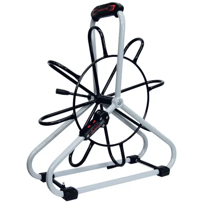 RUNPOTEC Stahlhaspel 20300 | Standard-Set für Glasfaserstäbe Ø 6mm | Doppelauslaufsystem | 530mm | verzinkt