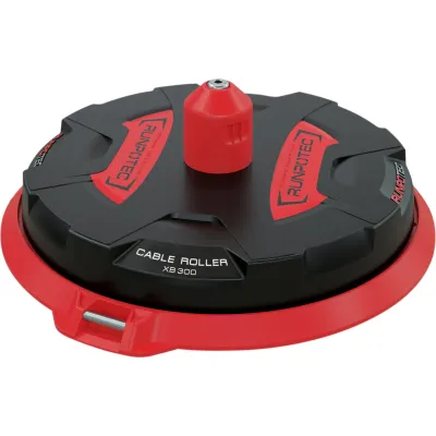 RUNPOTEC Kabeltrommelabroller XB 300 | Profi Kabelabroller bis 300 kg | 300 mm Ø | kompakt mit Tragegriff