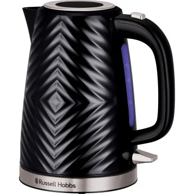 Russell Hobbs Wasserkocher Groove 26380-70 | 1,7L | Edelstahl | Schnellkochfunktion | Kalkfilter | Schwarz