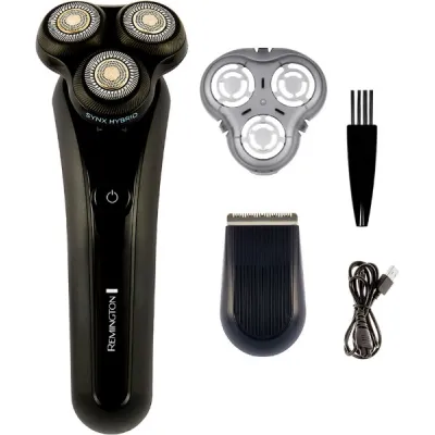 Remington Rotationsrasierer XR1755 Limitless X5 | Nass-/Trockenrasierer Herren | SynX System | USB-Aufladung | Schwarz