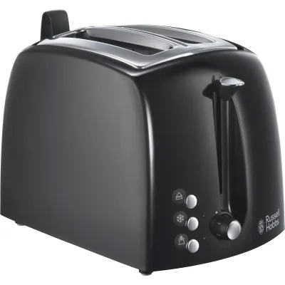 Russell Hobbs Toaster 22601-56 | 2 Scheiben | extra breite Schlitze | Krümelschublade | Schwarz